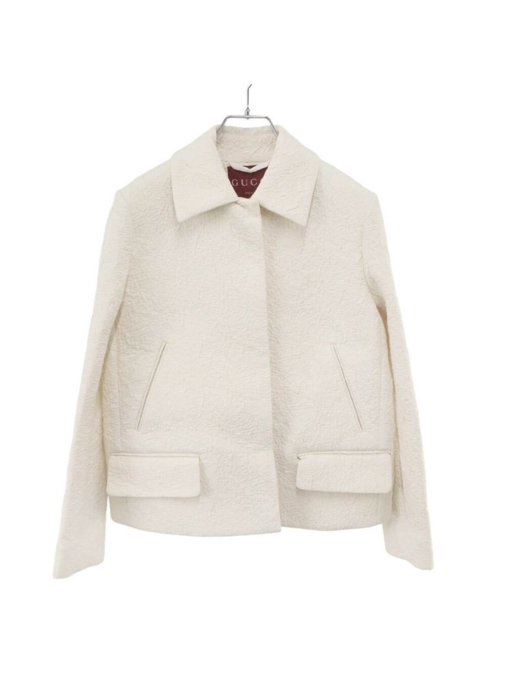 Gucci Textured Jacket Ivory 36